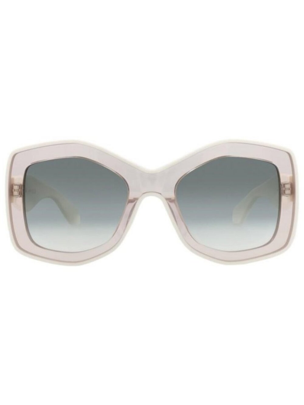New Alaia Womens Square/Rectangle Nude White Green Fashion Designer Sunglasses